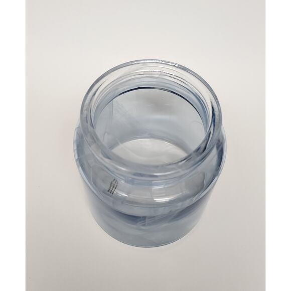 Glass Marble Look Bathroom Essentials 3 Pc Soap Dispenser Set Color Clear Blue - Picture 6 of 8